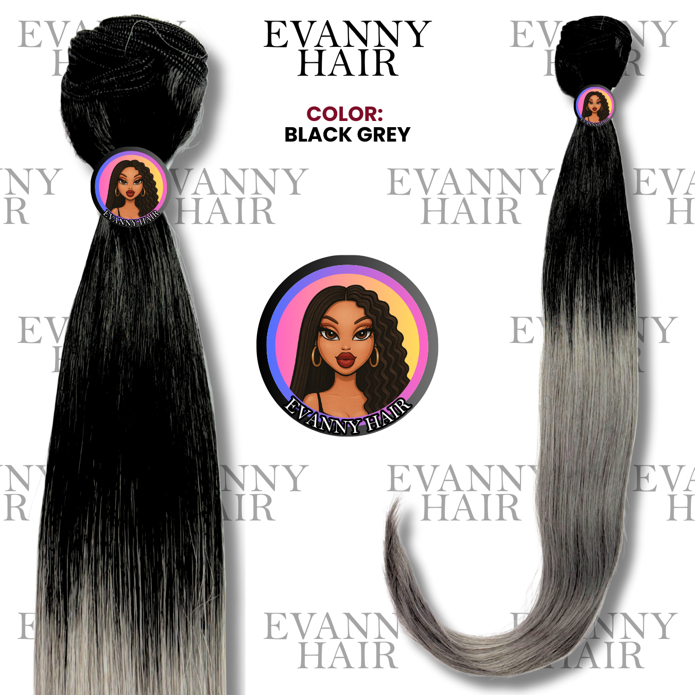 EXTENSIONES DE CABELLO PREMIUM | BLACK GREY