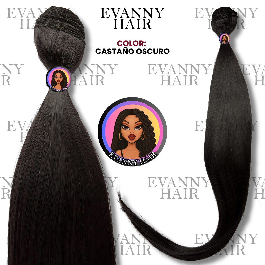 EXTENSIONES DE CABELLO PREMIUM | CASTAÑO OSCURO